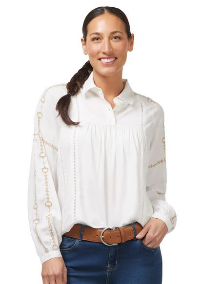 EQL by Kerrits Ladies Bit and Rein Embroidered Blouse