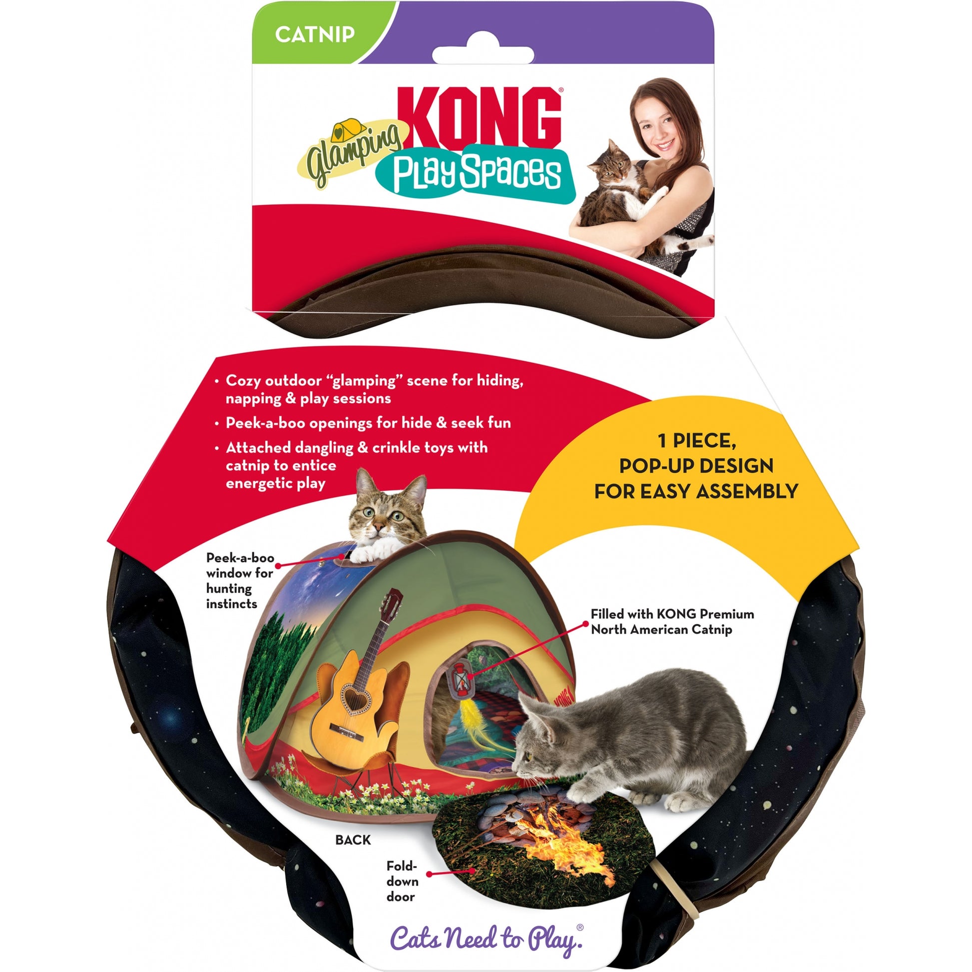 KONG Play Spaces Glamping Tent Cat Toy