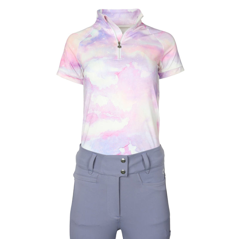 Dapplebay Kids Lavender Haze 1/4 Zip Short Sleeve Top