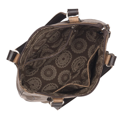 American West Tribal Weave Zip-Top Bucket Tote