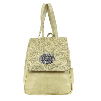 American West Lariats and Lace Backpack With Zipper Closure And Tooled Flap