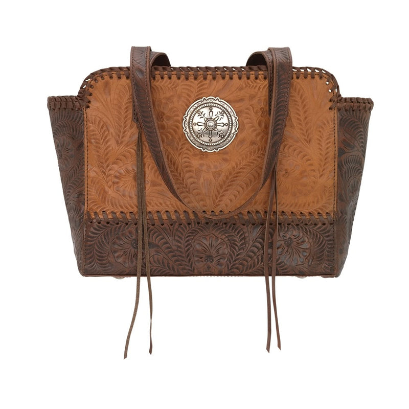 American West Annie's Secret Collection Zip Top Tote with Conceal Carry Pocket on Back