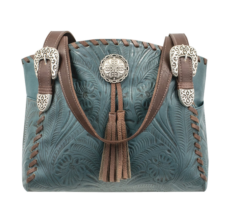 American West Lariats and Lace Multi-Compartment Tote with Conceal Carry Pocket on Back