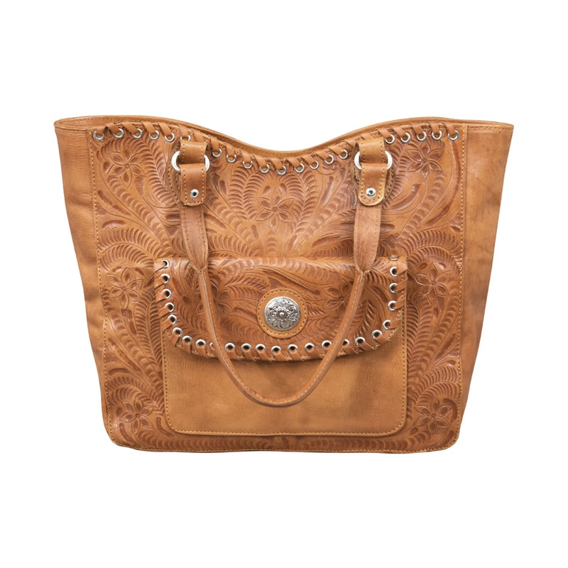 American West Harvest Moon Large Zip Top Tote with Conceal Carry Pocket on Back