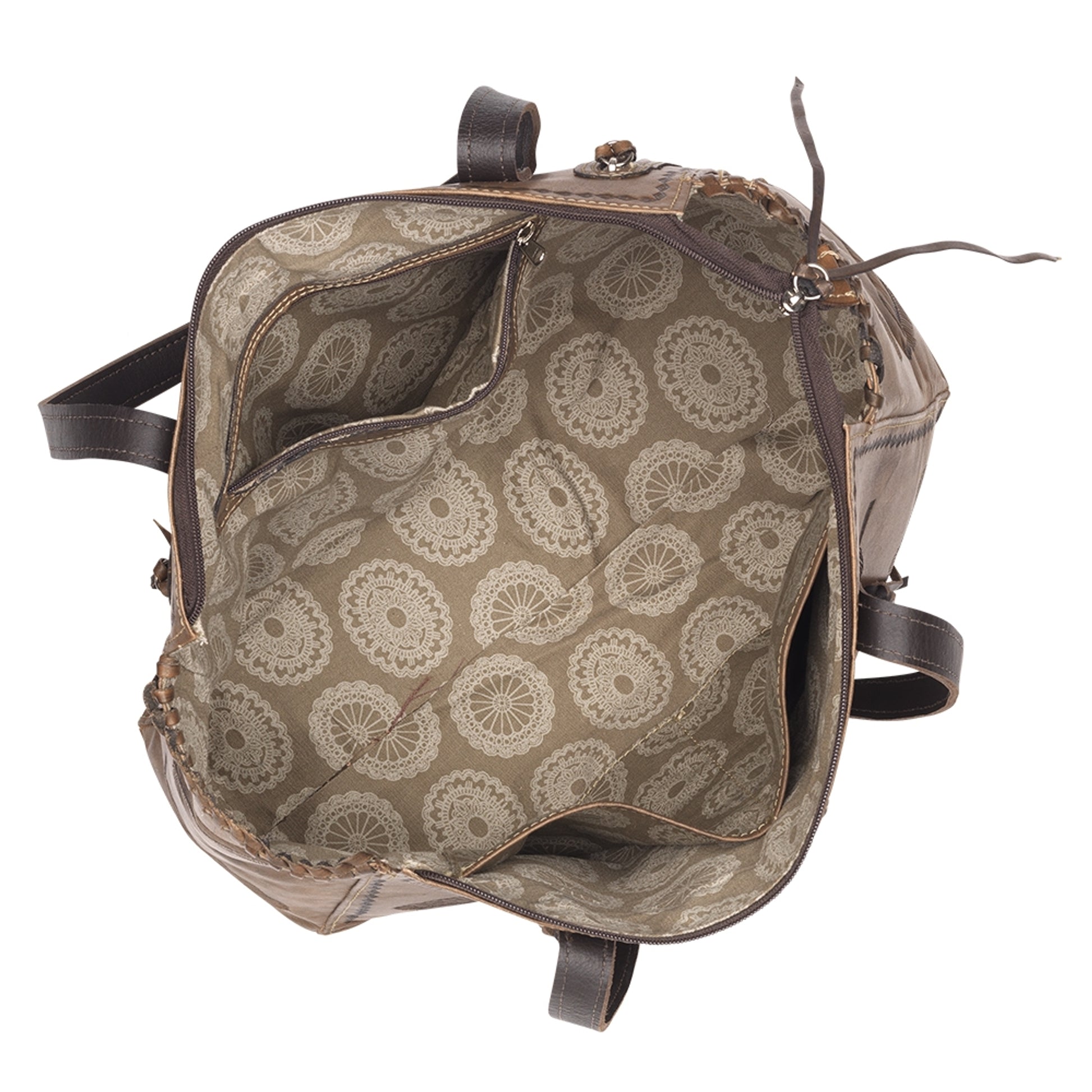 American West Navajo Soul Zip Top Tote with Conceal Carry Pocket on Back