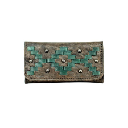 American West Tribal Weave Ladies Tri-Fold Wallet