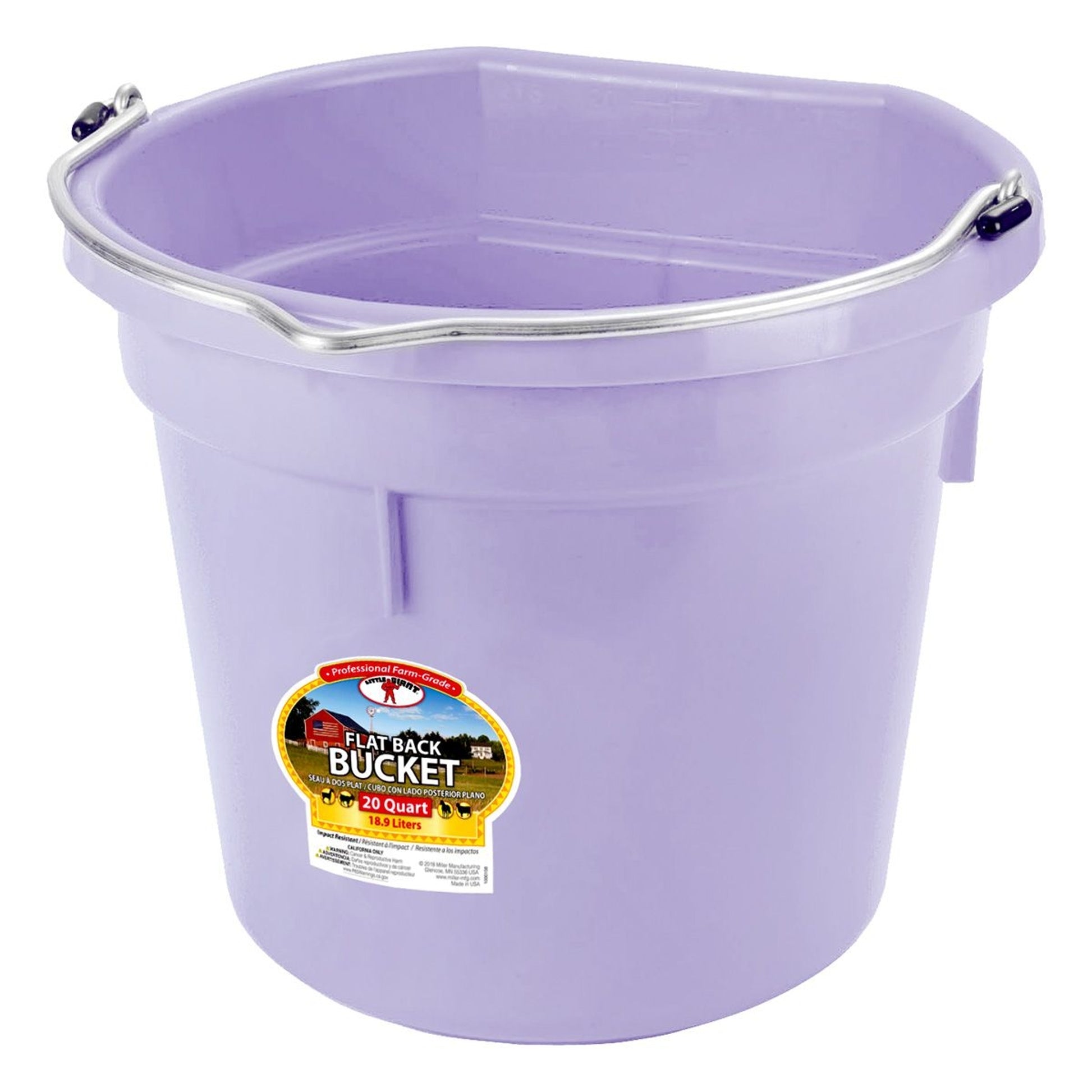 Little Giant DuraFlex Plastic Flat Back Bucket
