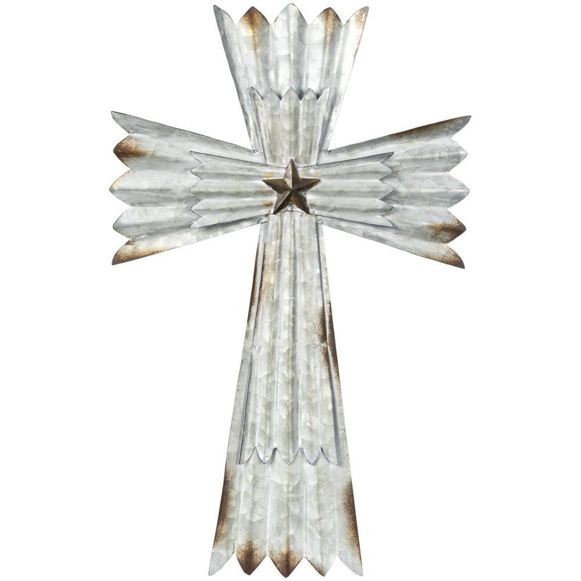 Gift Corral Cross with Rustic Star Accent