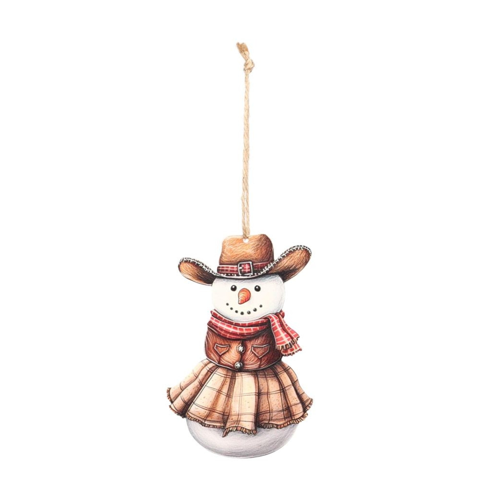 Gift Corral Snowman Cowgirl Ornament