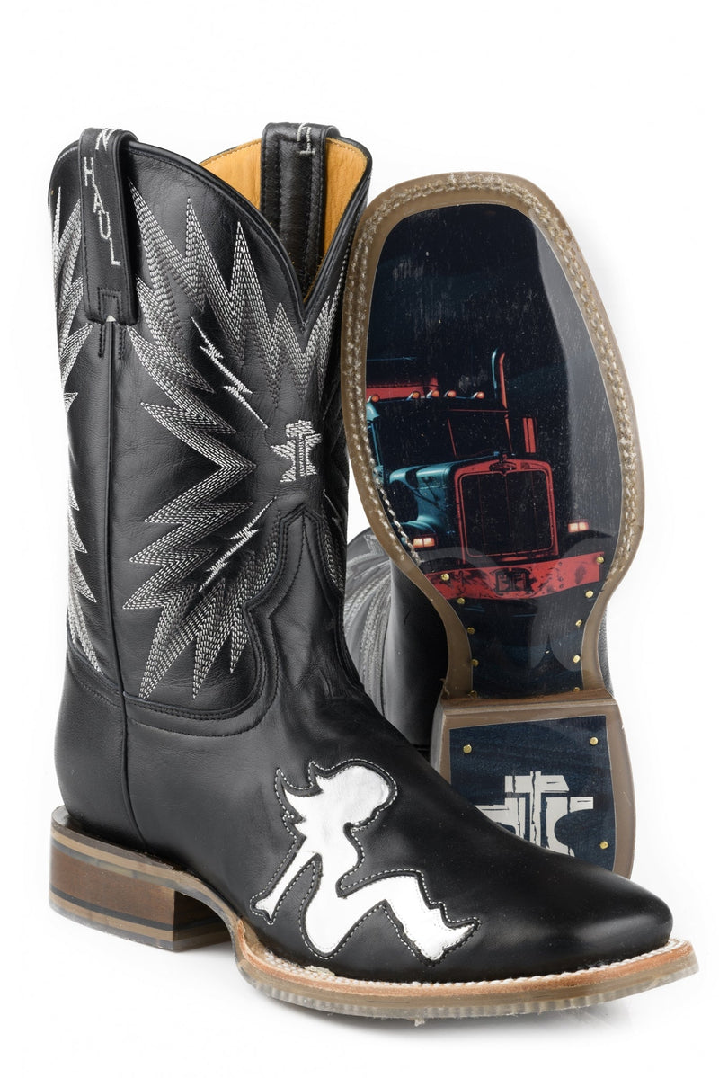 Tin Haul Mens Keep On Truckin Square Toe Boots