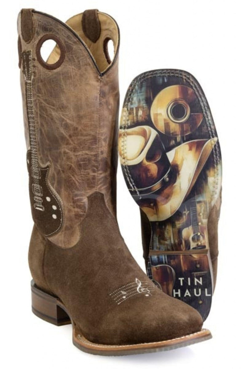 Tin Haul Mens Hat and Soul Square Toe Boots