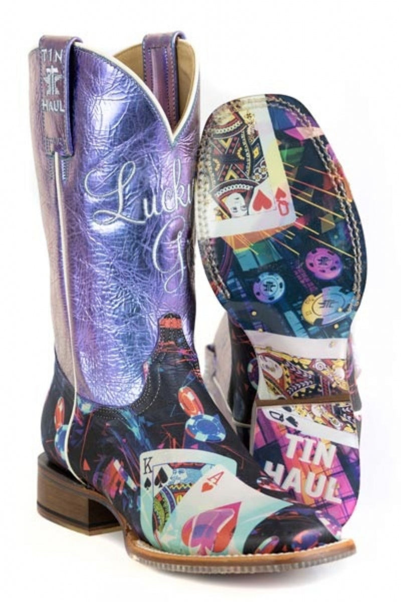 BOTTES DE COWBOY femme 8,5 Tin Haul « AMERICAN WOMAN » avec semelle BOTTES DE COWBOY femme 8,5 Tin Haul « AMERICAN WOMAN » avec semelle