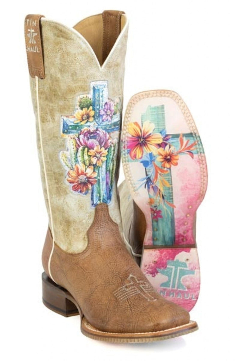 Tin Haul Ladies Love Jesus Square Toe Boots
