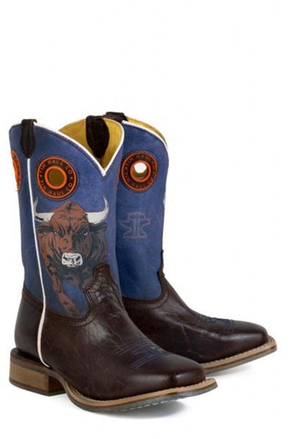 Tin Haul Big Kids Raging Bull Square Toe Bootss
