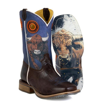 Tin Haul Big Kids Raging Bull Square Toe Bootss