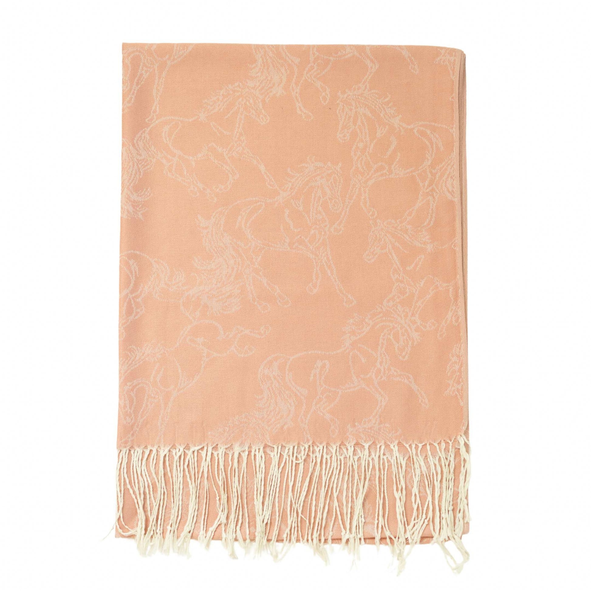 AWST Int'l Lila Linear Horses Pashmina Scarf