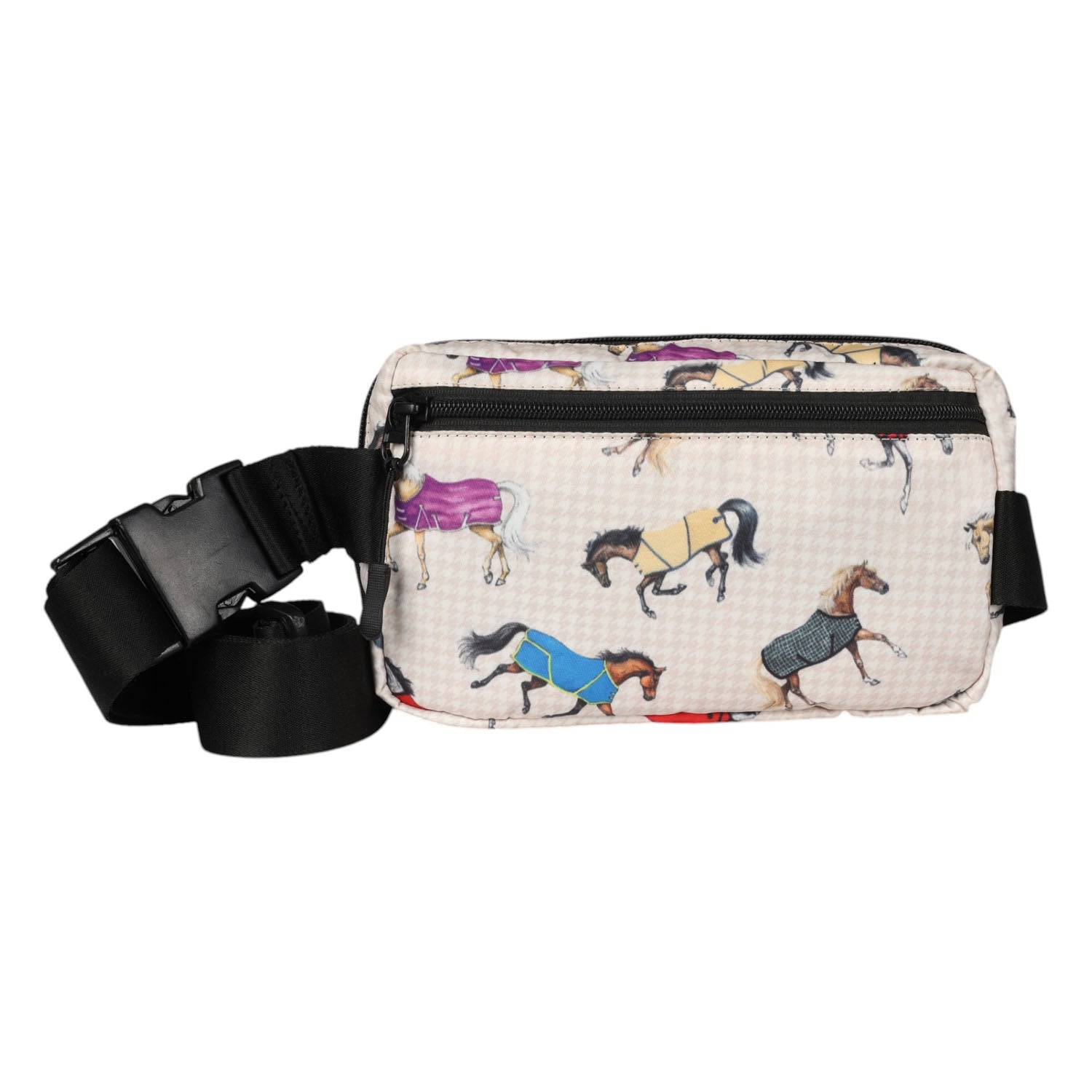 AWST Int'l Lila Horses in Blankets Crossbody/Waist Bag