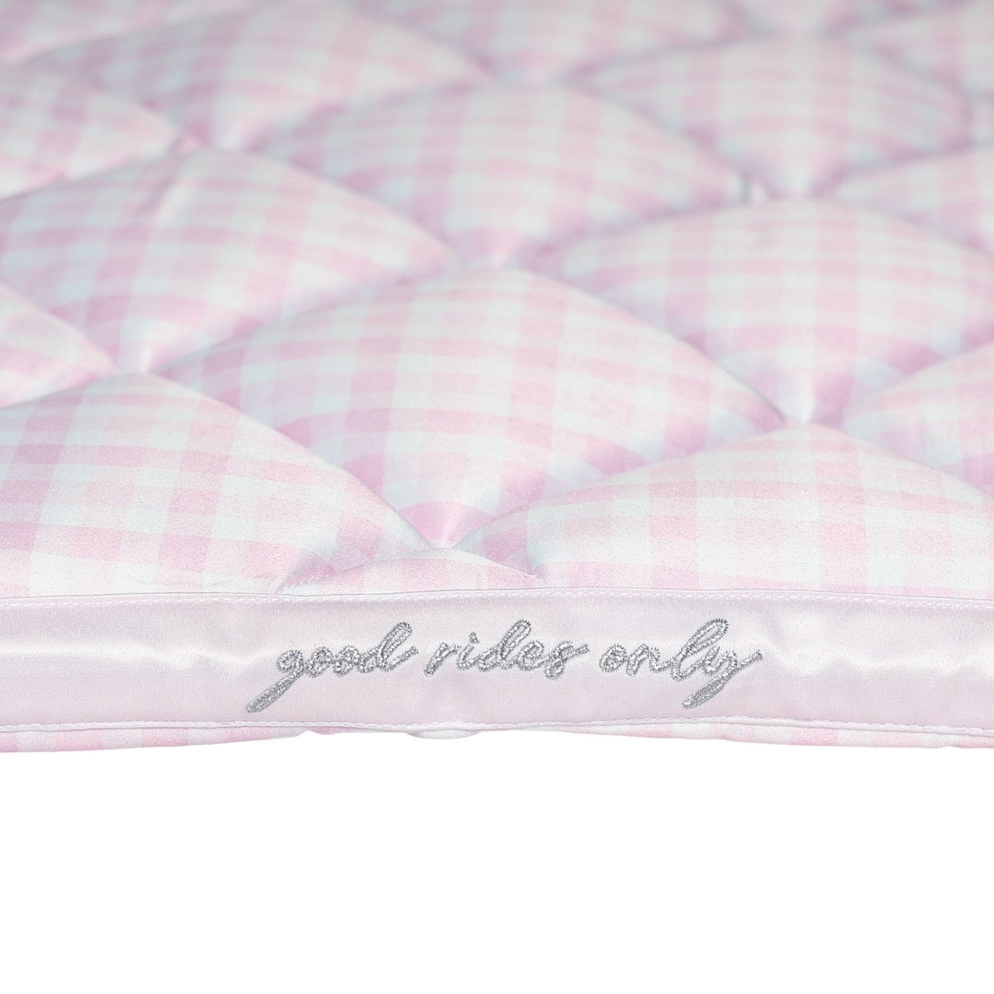Dapplebay Gingham Pony Saddle Pad-Pink/White-Pony