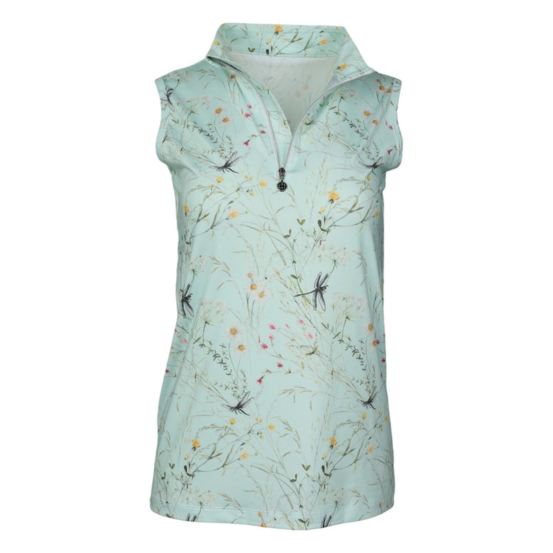 Dapplebay Ladies Dragonfly Meadow 1/4 Zip Sleeveless Riding Top