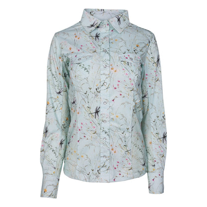 Dapplebay Ladies Dragonfly Meadow Button Down Western Shirt