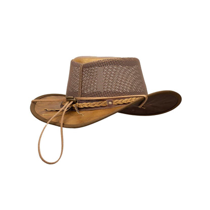 Outback Trading Wagga Wagga with Mesh Leather Hat