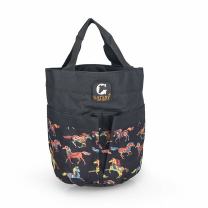 Gatsby Print Nylon Stable Tote with Mesh Bottom