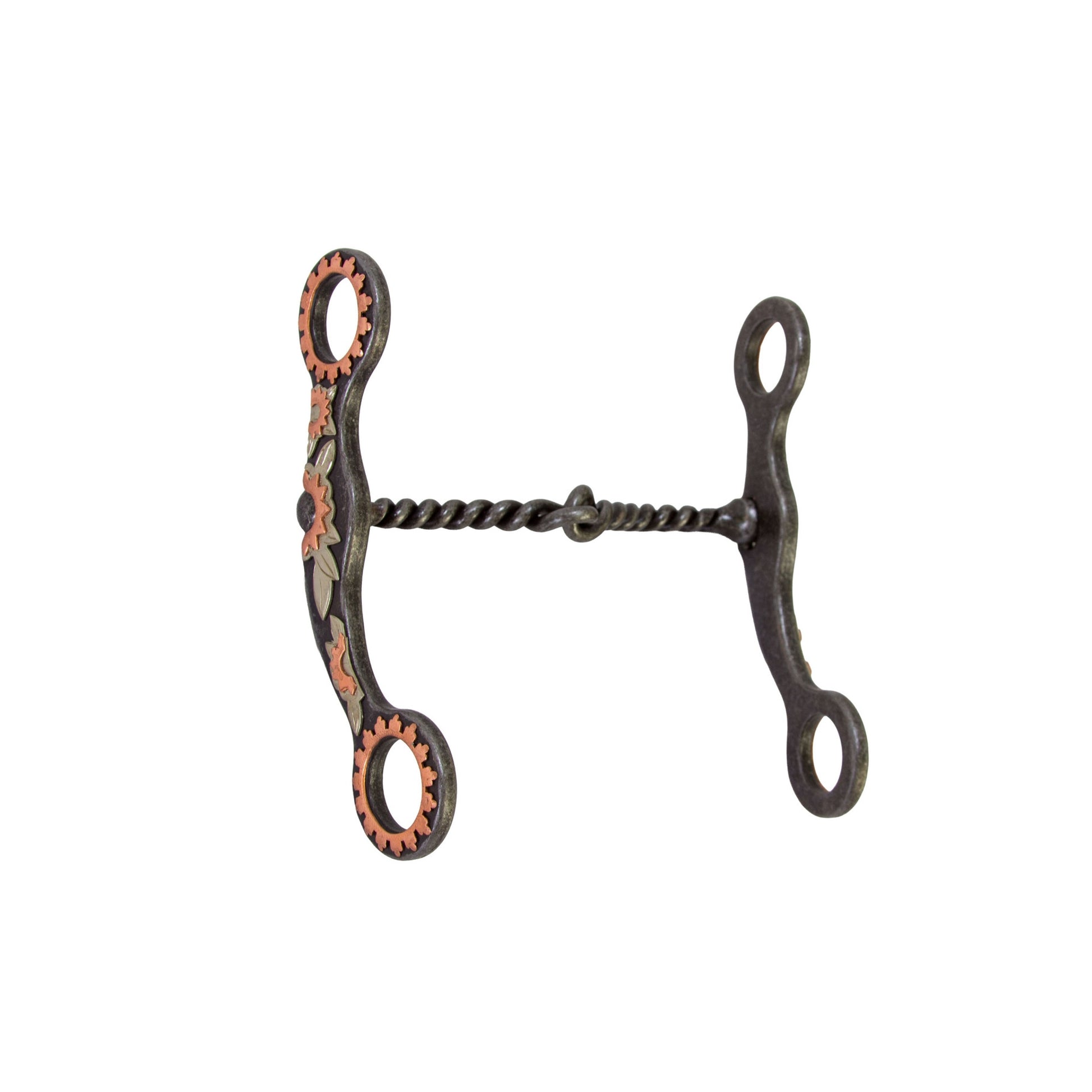 Santa Rita Twisted Snaffle Antique Black Steel Bit
