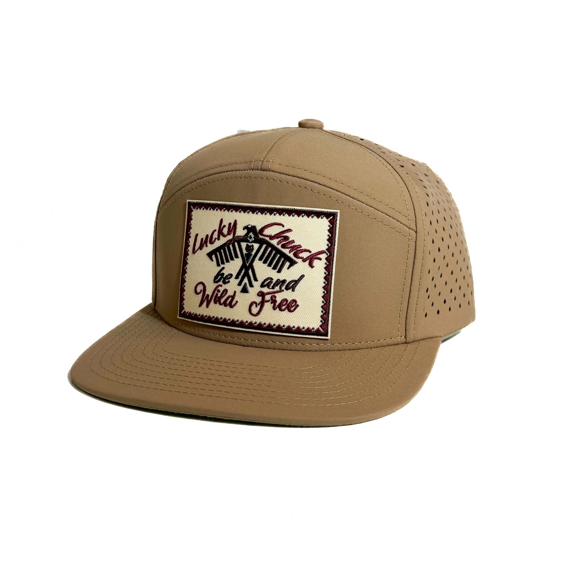 Lucky Chuck Wild & Free Patch 7 Panel Hat with Rope