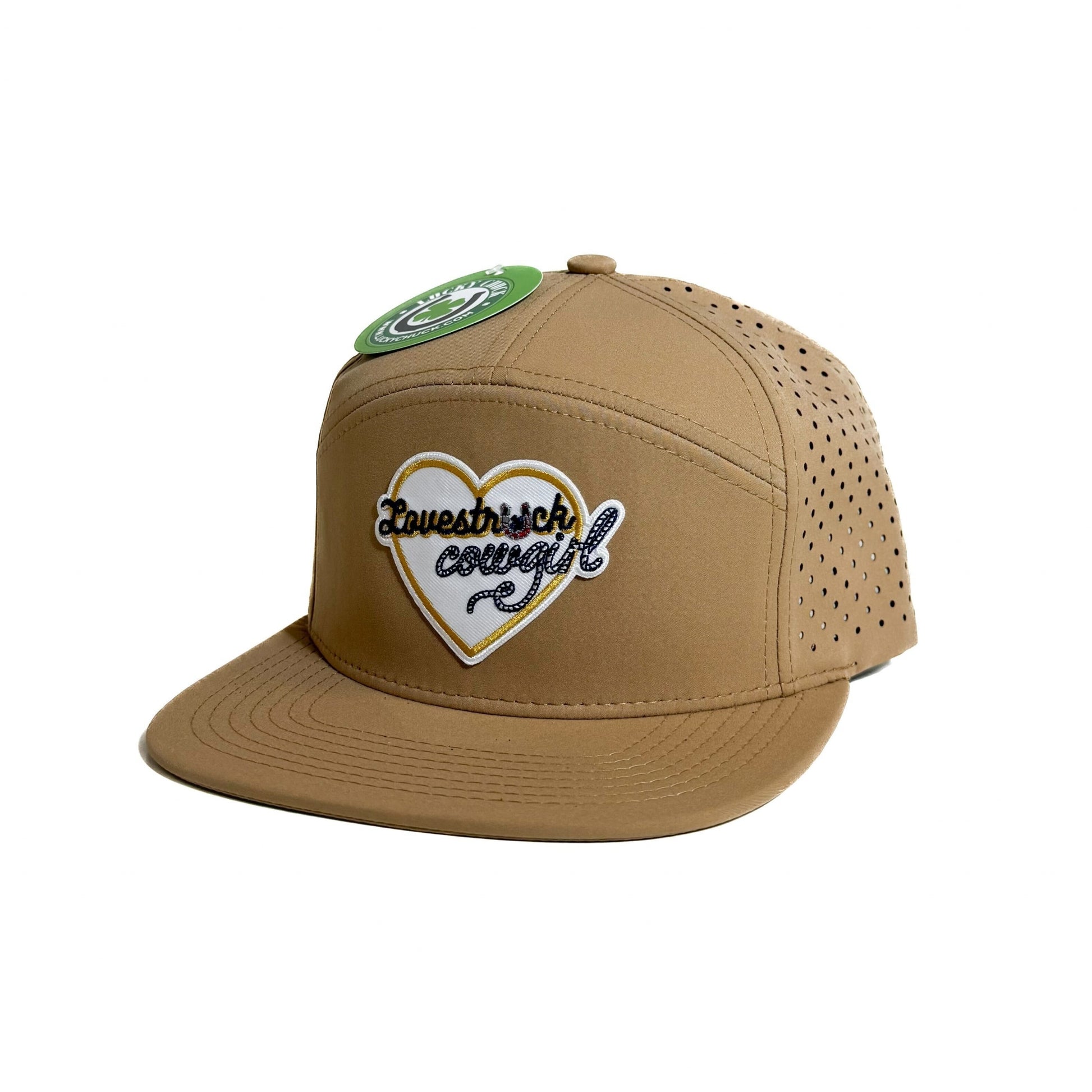 Lucky Chuck Lovestruck Cowgirl Heart Patch 7 Panel Hat