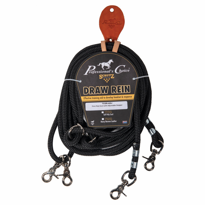 Schutz by Professionals Choice Cord Draw Rein with Adjustable Stopper