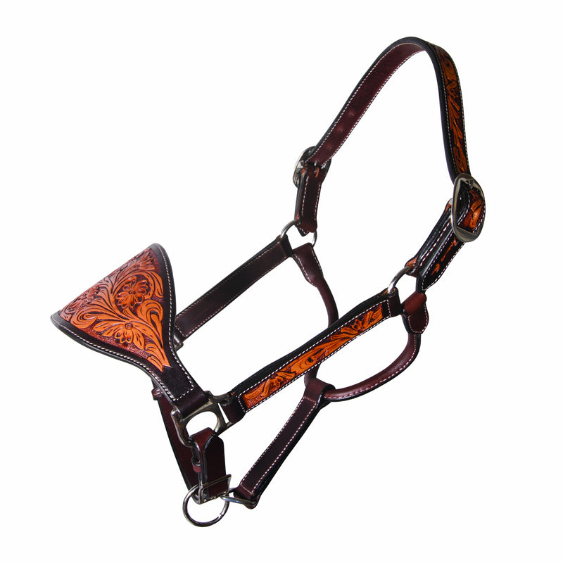 Professionals Choice Bronc Prairie Flower Leather Halter