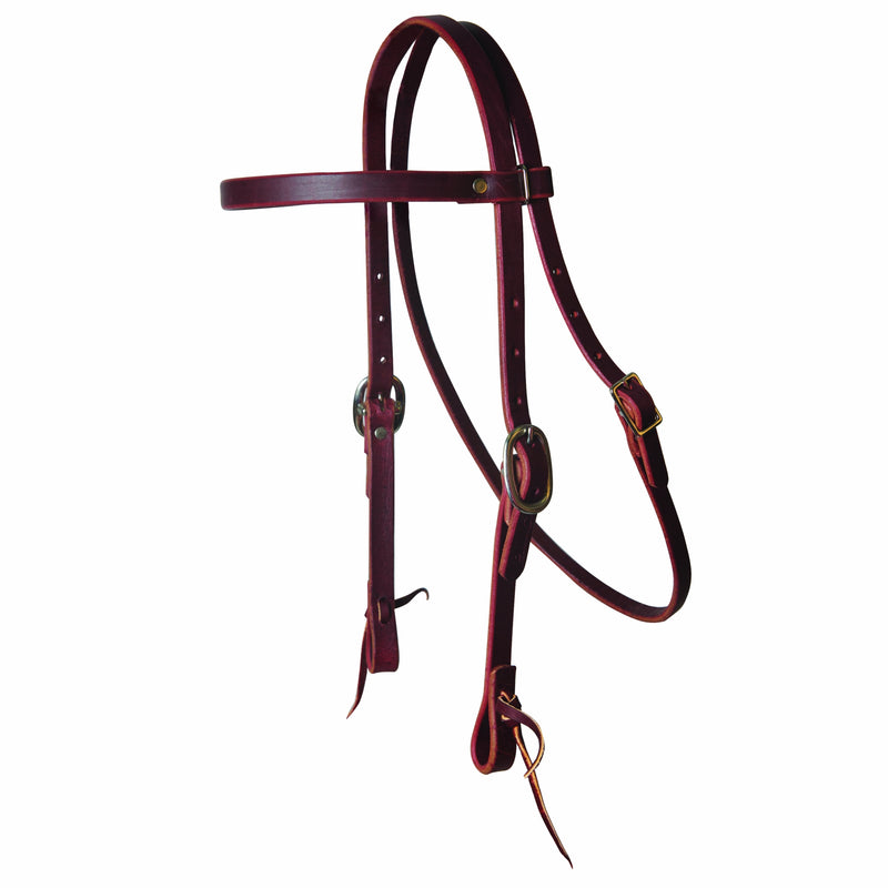 Professionals Choice Burgundy Latigo Browband Headstall