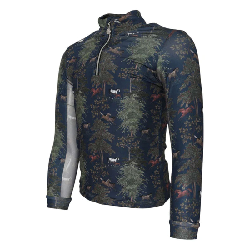 Dapplebay Autumn Toile Kid's 1/4 Zip Riding Top