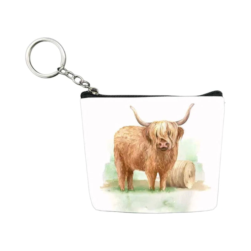 AWST Int'l Set of 12 Coin Purses- West Highlander Cows