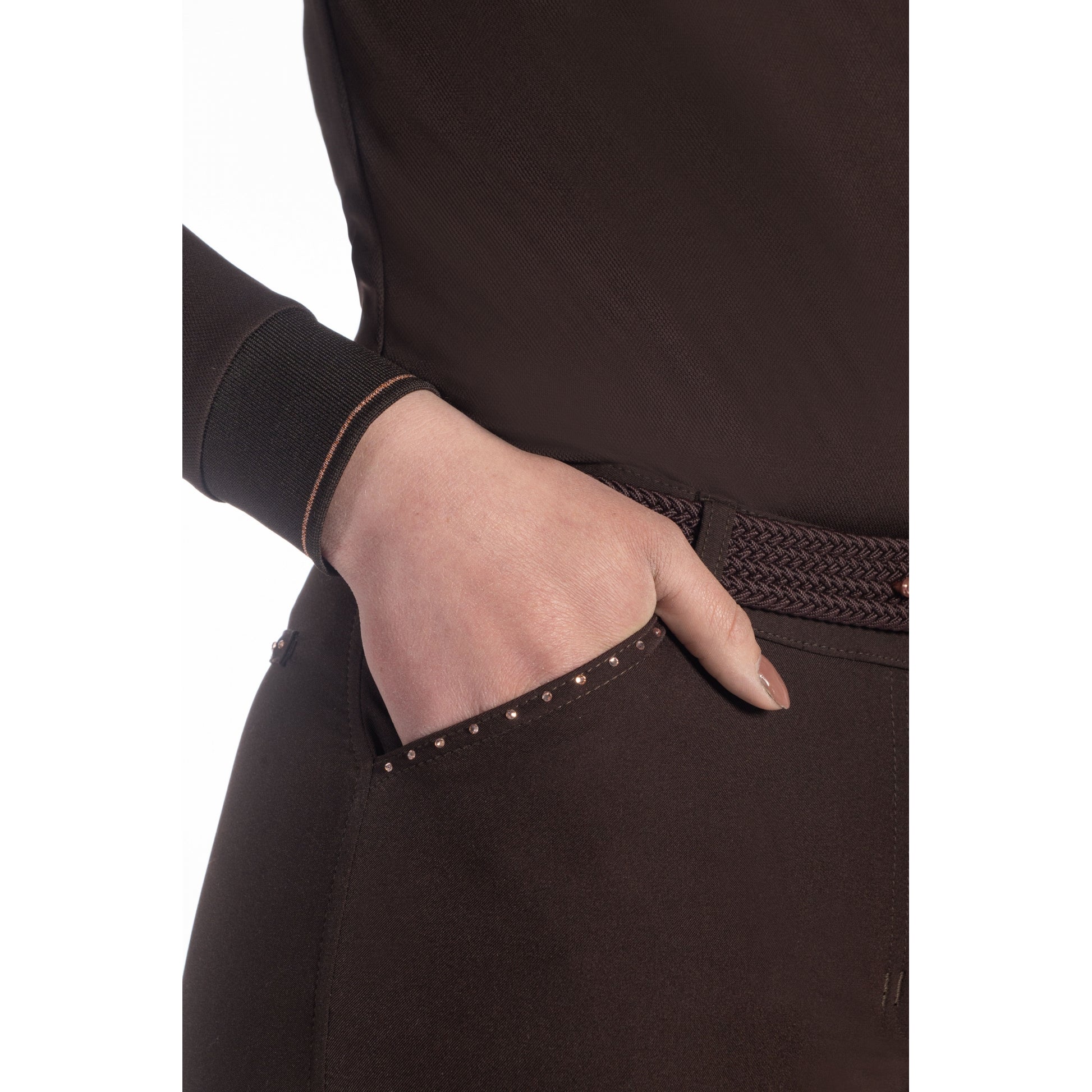 HKM Ladies Rosegold Glamour Full Seat Riding Breeches