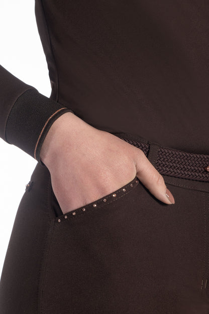 HKM Ladies Rosegold Glamour Full Seat Riding Breeches