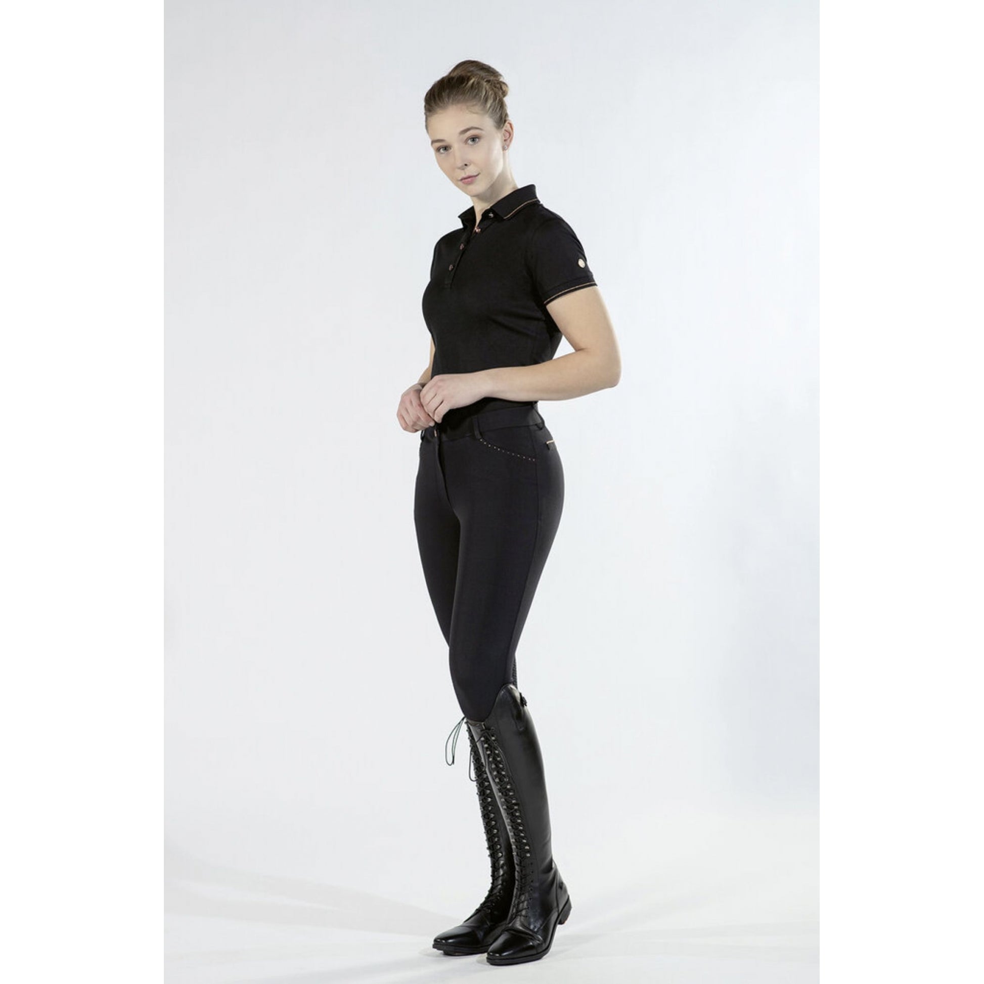 HKM Ladies Rosegold Glamour Full Seat Riding Breeches