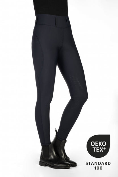 HKM Ladies Jil High Waist Sil. Knee Patch Riding Leggings