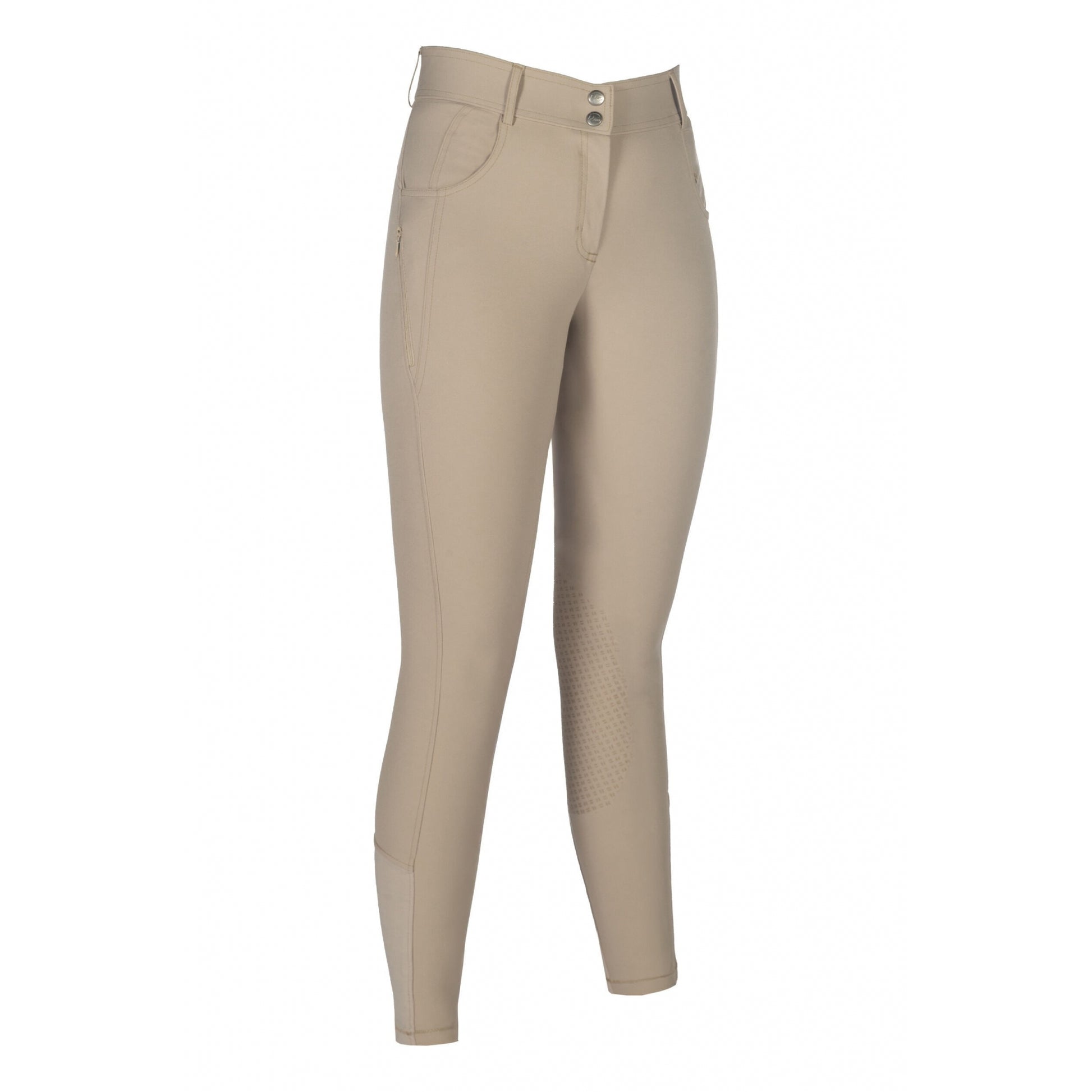 HKM Ladies Ari Mid Rise Knee Patch Riding Breeches