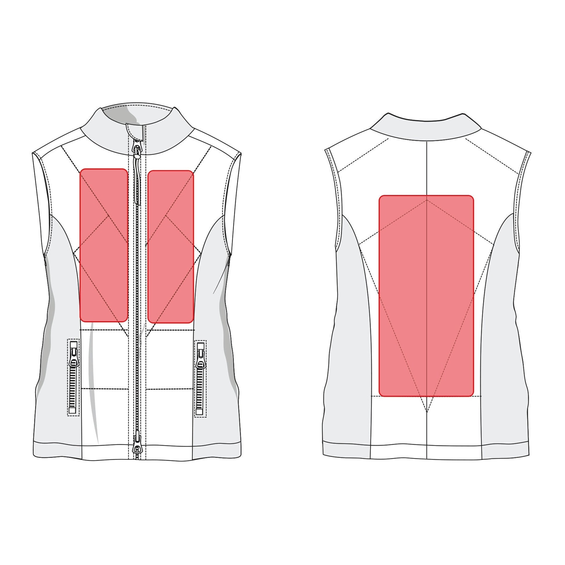 HKM Slimline-Style Heating Vest (No battery)