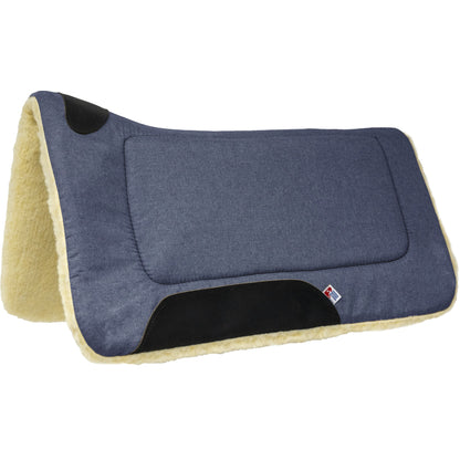 Mustang Brushed Denim Contour Jr Saddle Pad