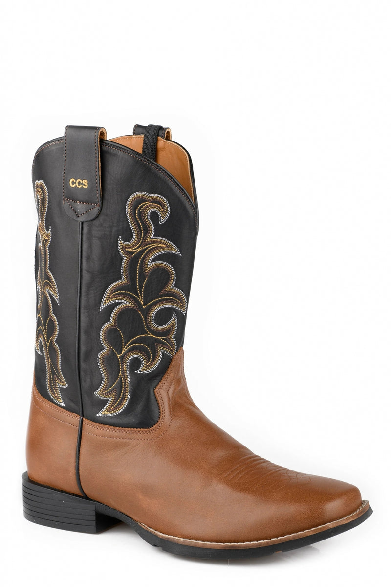 Roper Mens Trigger Conceal Carry Square To Leather Boots
