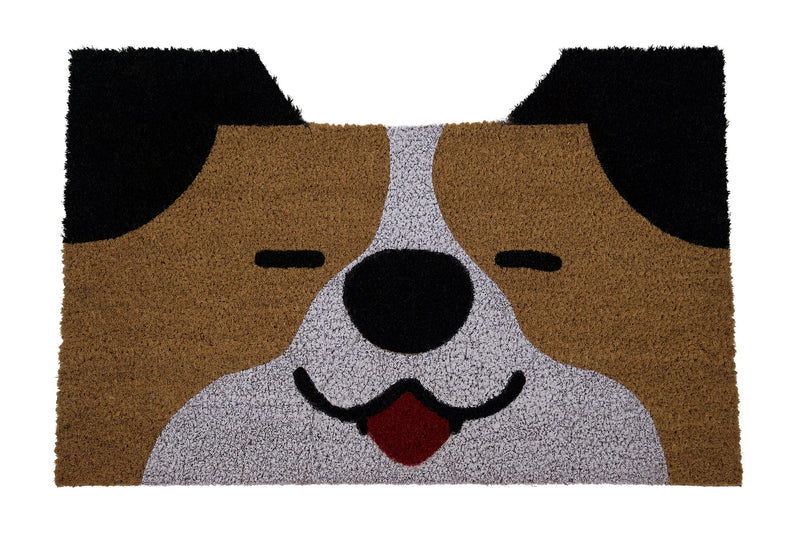 Huntley Equestrian Pet Dog Print Natural Coir Doormat Anti Slip Backing