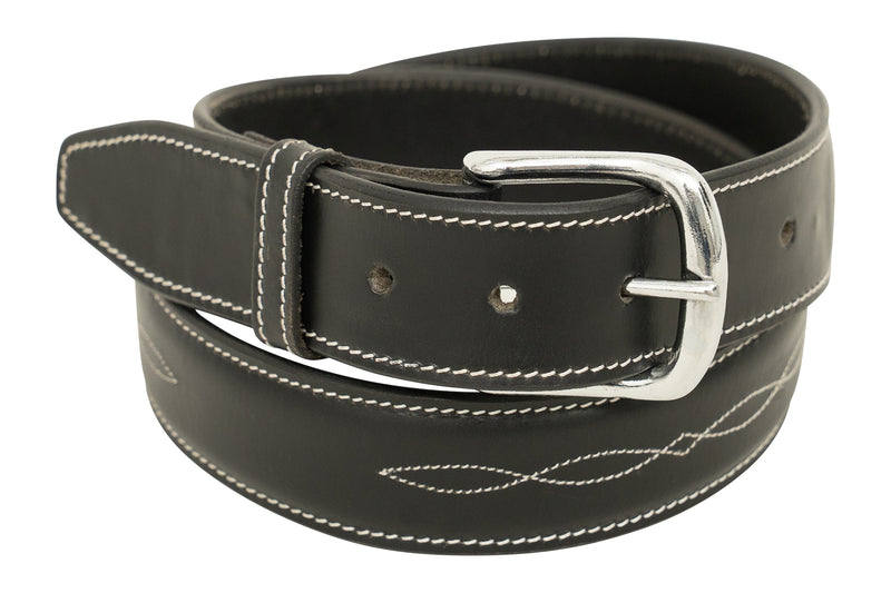 Huntley Equestrian Ladies Fancy Stitched 1.5" Wide Belt