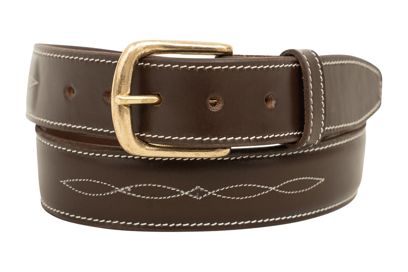 Huntley Equestrian Ladies Fancy Stitched 1.5" Wide Belt