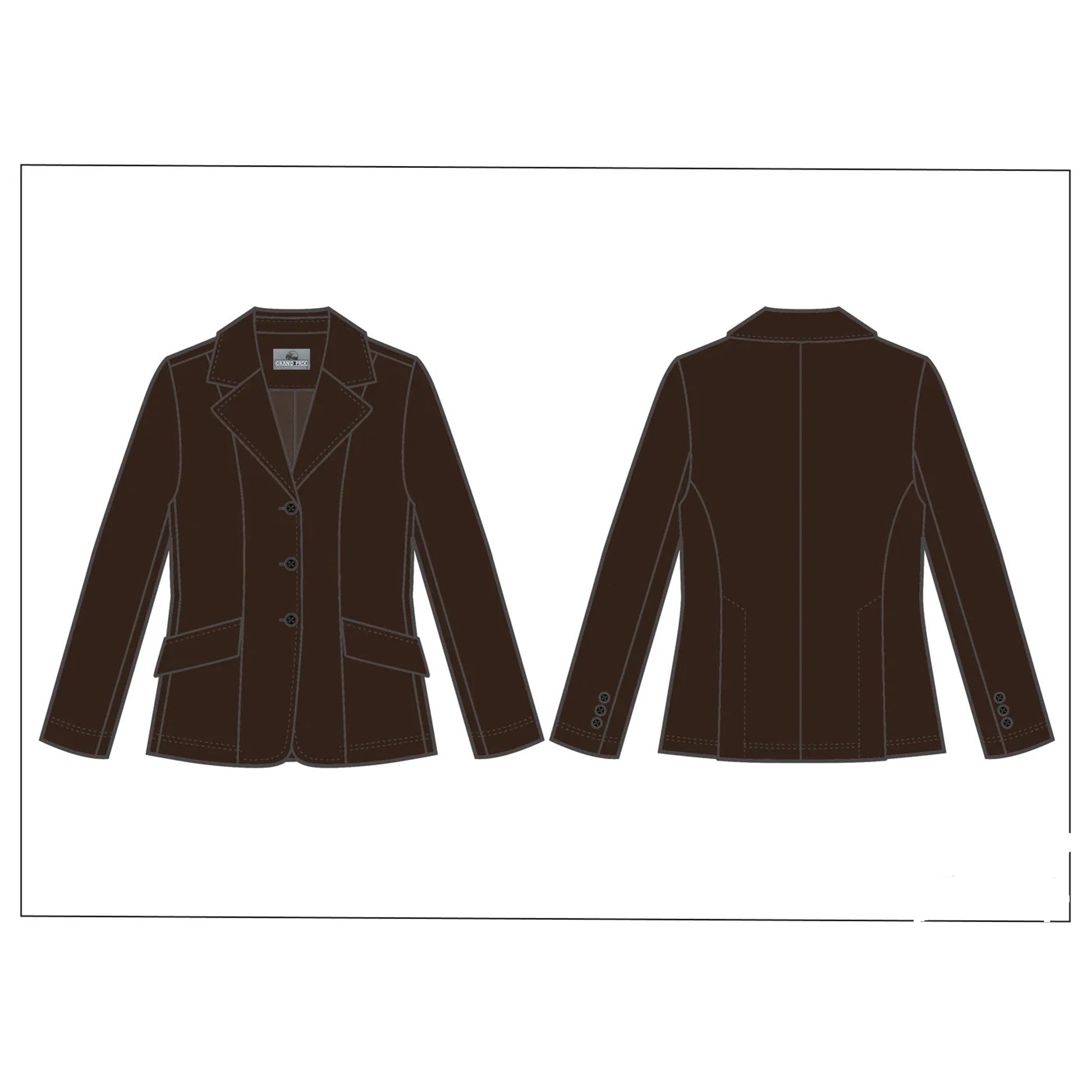 Grand Prix Ladies EQJ 3 Button NY Tech Show Coat