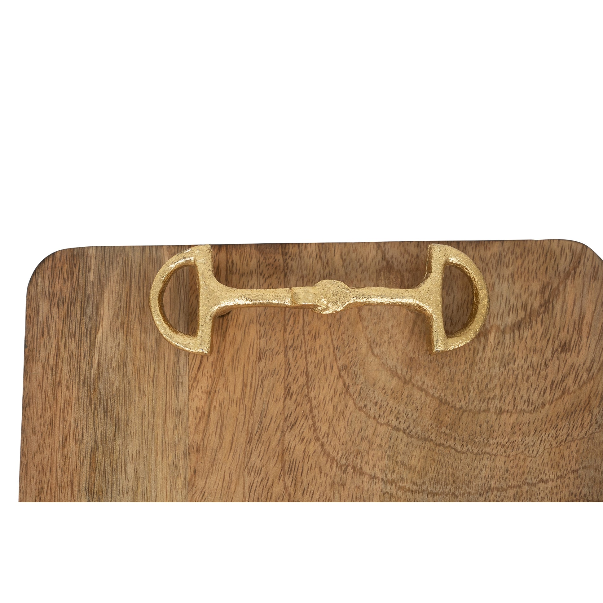 Huntley Equestrian Wooden Square Tray with Gold Bit