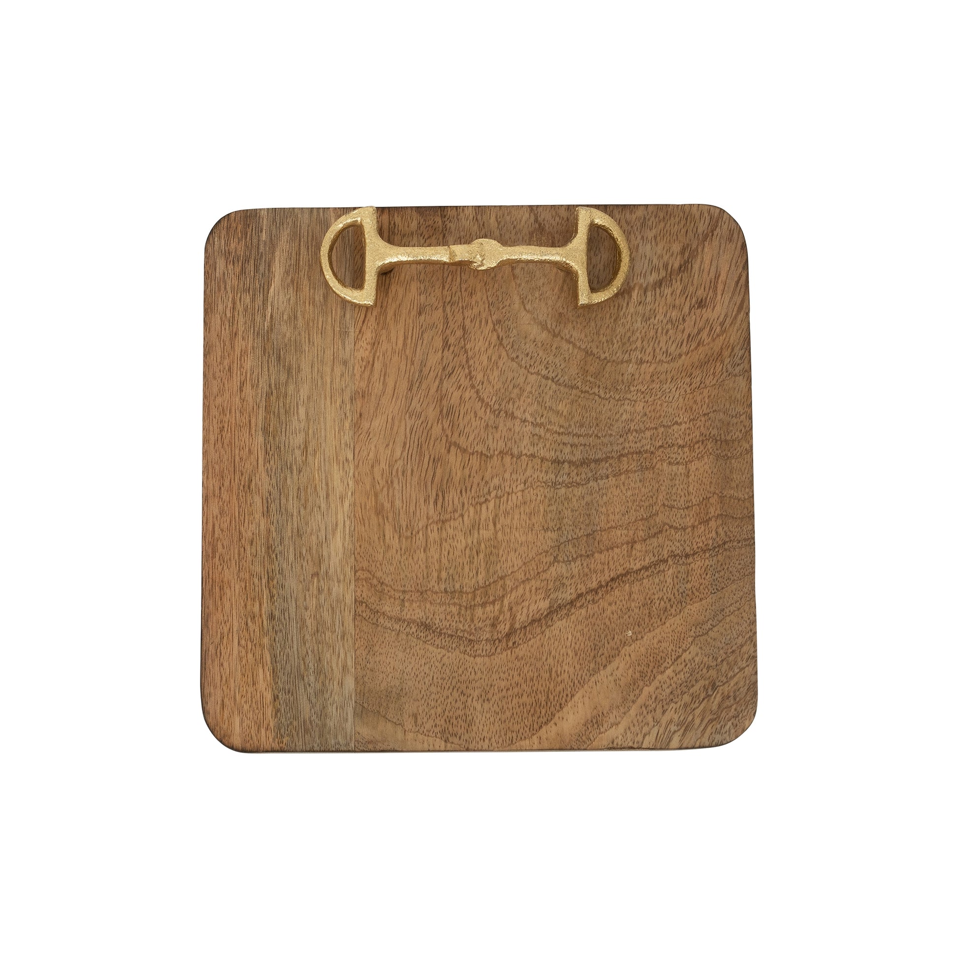 Huntley Equestrian Wooden Square Tray with Gold Bit