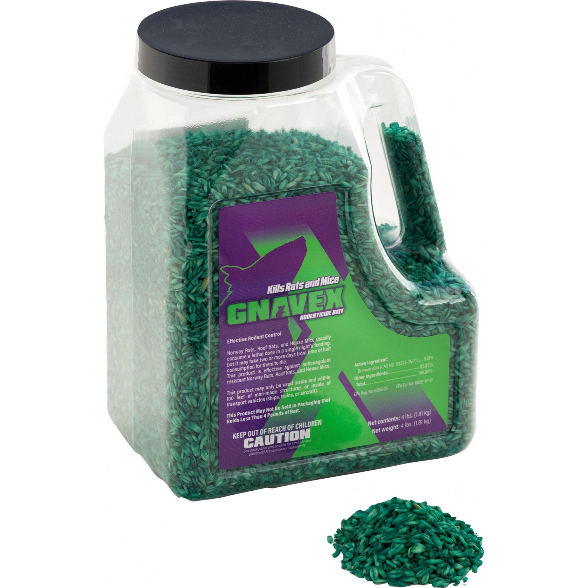 Gnavex Rats & Mice Rodenticide Bait Jug