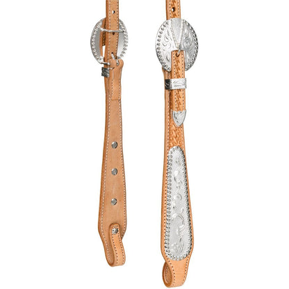 Silver Royal Double Ear Headstall with Berry Edge